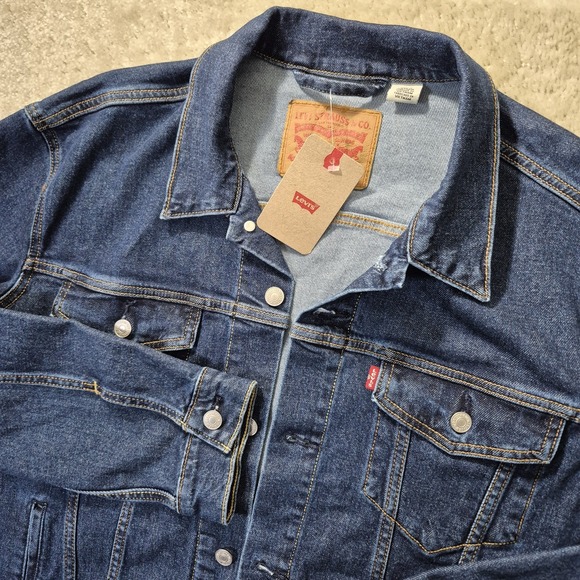 Levi's Other - Levis Standard Trucker Jacket Mens XL Blue Denim Pockets Classic Western 90s USA